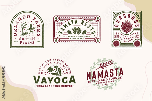 Beautiful Floral Vintage Logo Collection