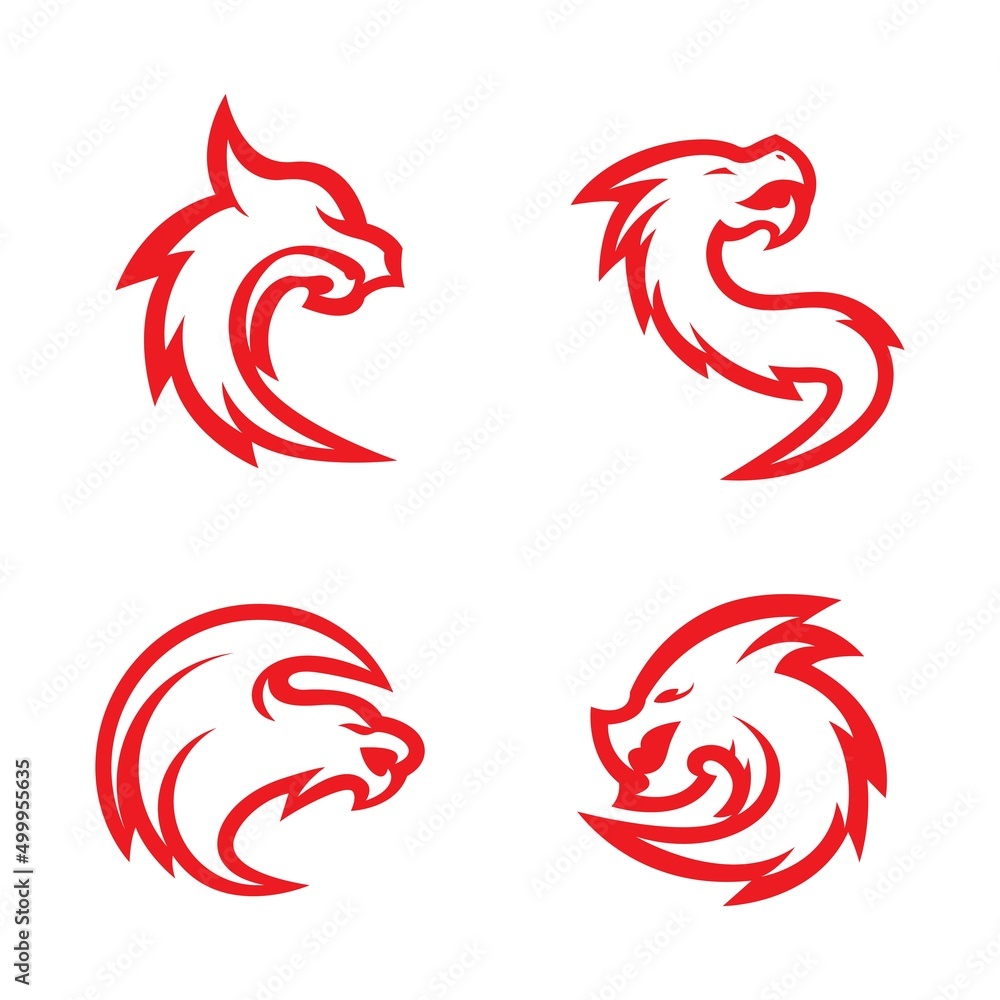 Fototapeta premium Dragon logo images illustration