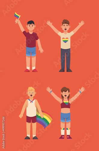 four lgbtiq community persons
