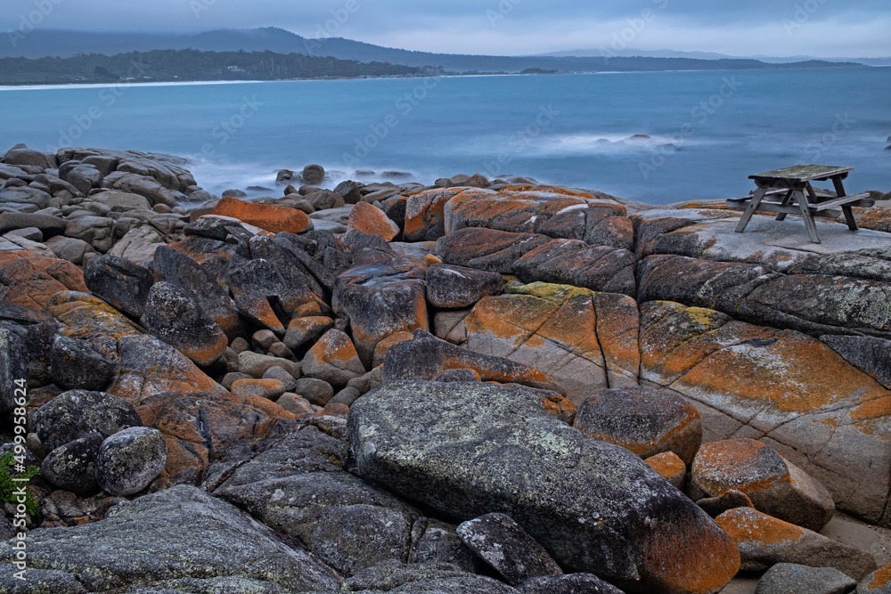 A Table on rocks - Bay of Fires - East Coast Tasmania - Australia