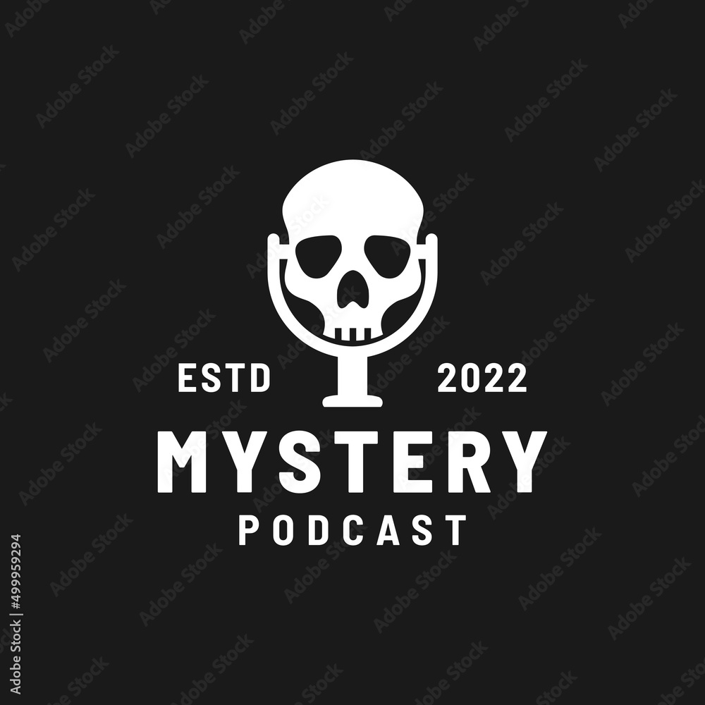 Mystery podcast logo design