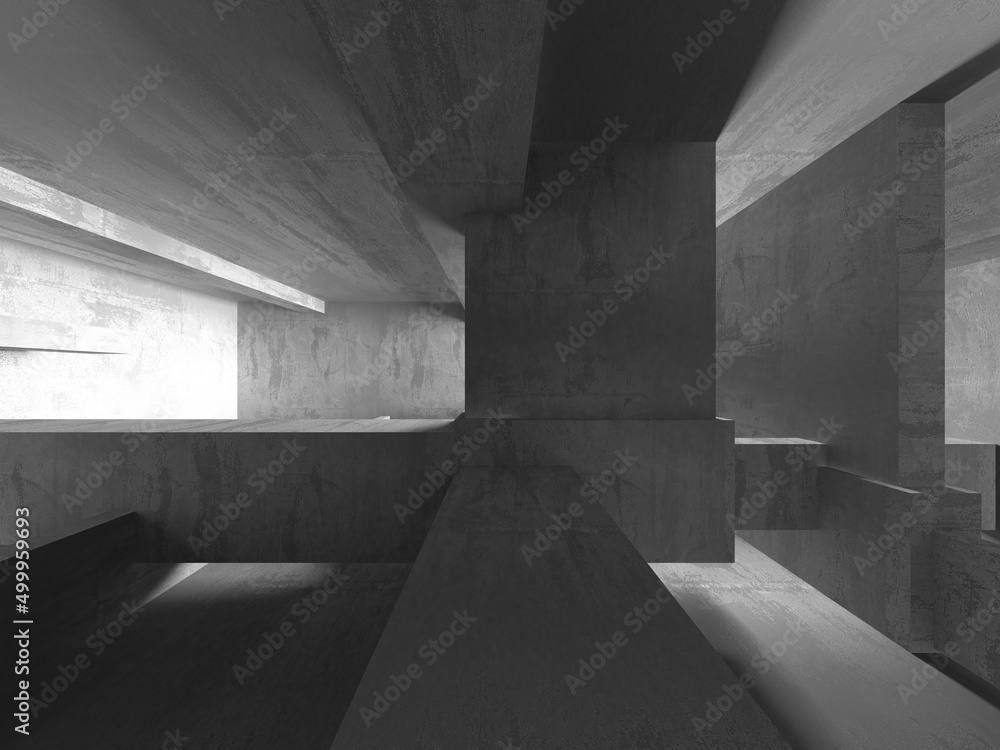 Abstract architecture interior background. Empty concrete room Abstract architecture interior background. Empty concrete room