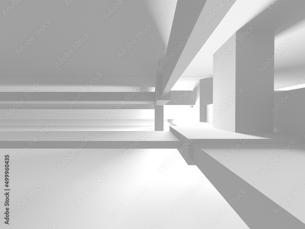 Obraz premium Abstract White Architecture Design Concept