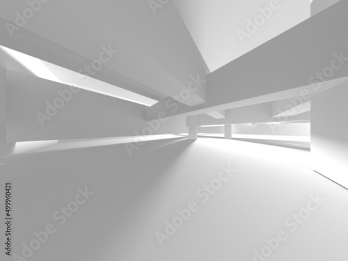 Abstract White Architecture Design Concept