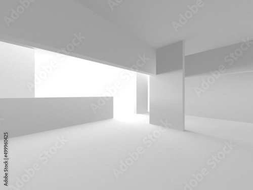 Abstract White Architecture Design Concept