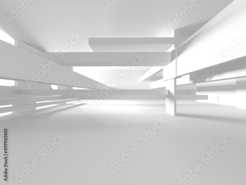 Abstract White Architecture Design Concept