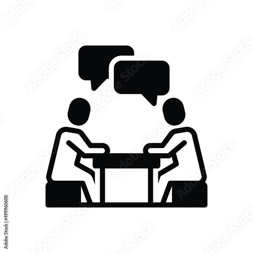 Black solid icon for verbal
