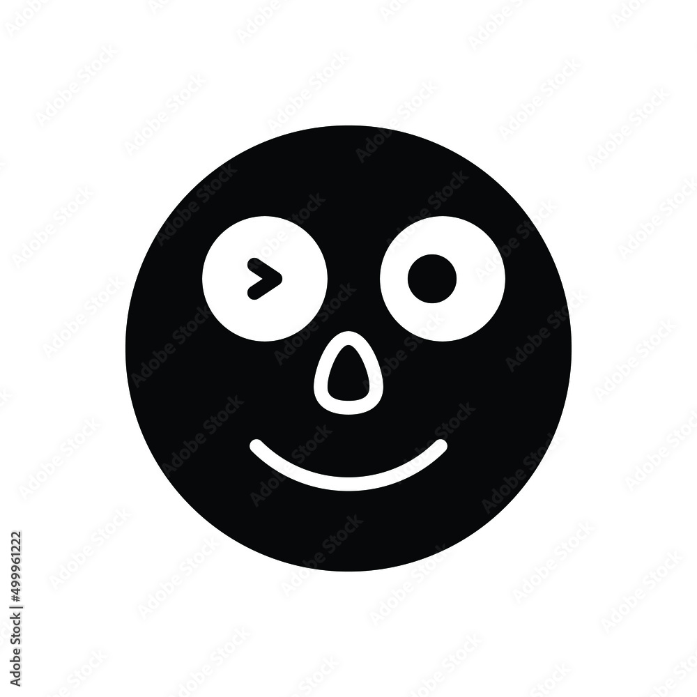 Fototapeta premium Black solid icon for blink