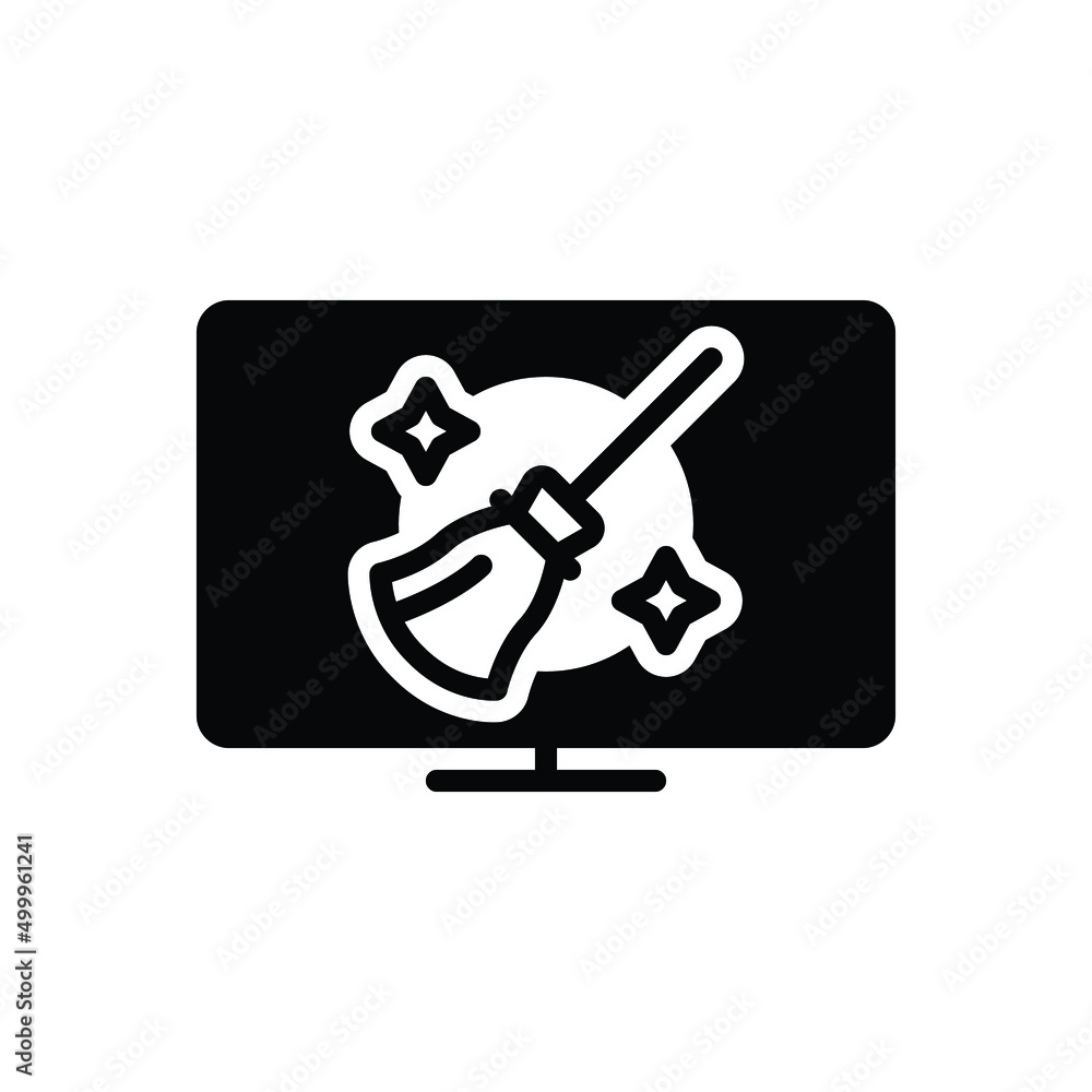 Black solid icon for cleanup Black solid icon for cleanup