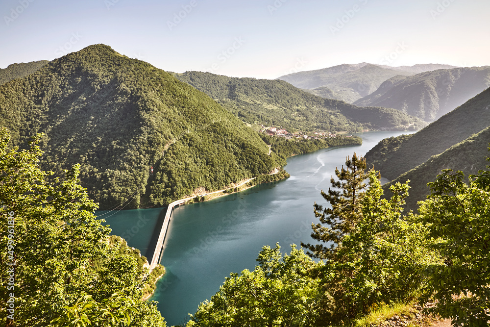 Fluss, Balkan, Montenegro, Brücke, Idyll