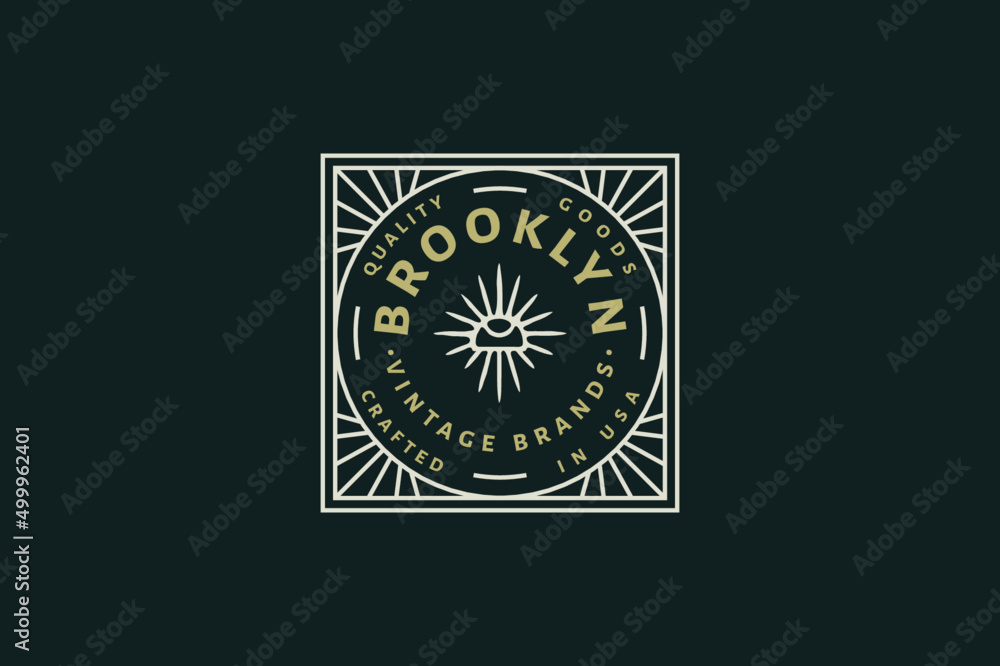 Obraz premium vintage brand logo badge vintage retro labels