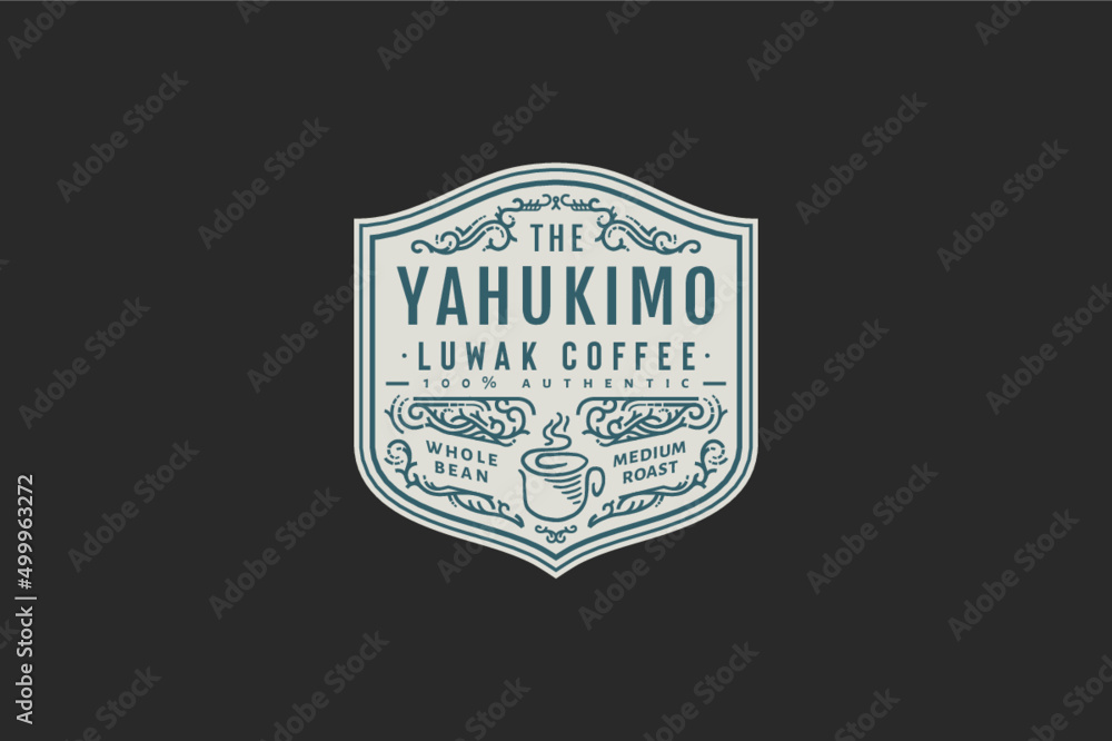 Obraz premium coffee badge vintage retro labels logo