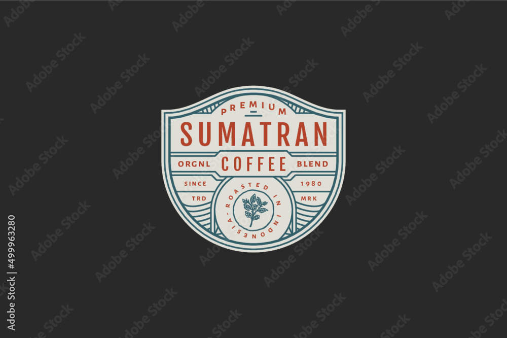 coffee badge vintage retro labels logo