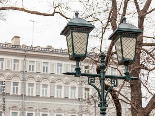 Wallpaper Mural Moscow, Russia, april 19, 2022. Beautiful street lamp post in downtown Torontodigital.ca