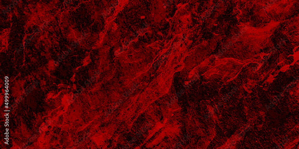 Red marble texture and background for design, dark red glowing blue
