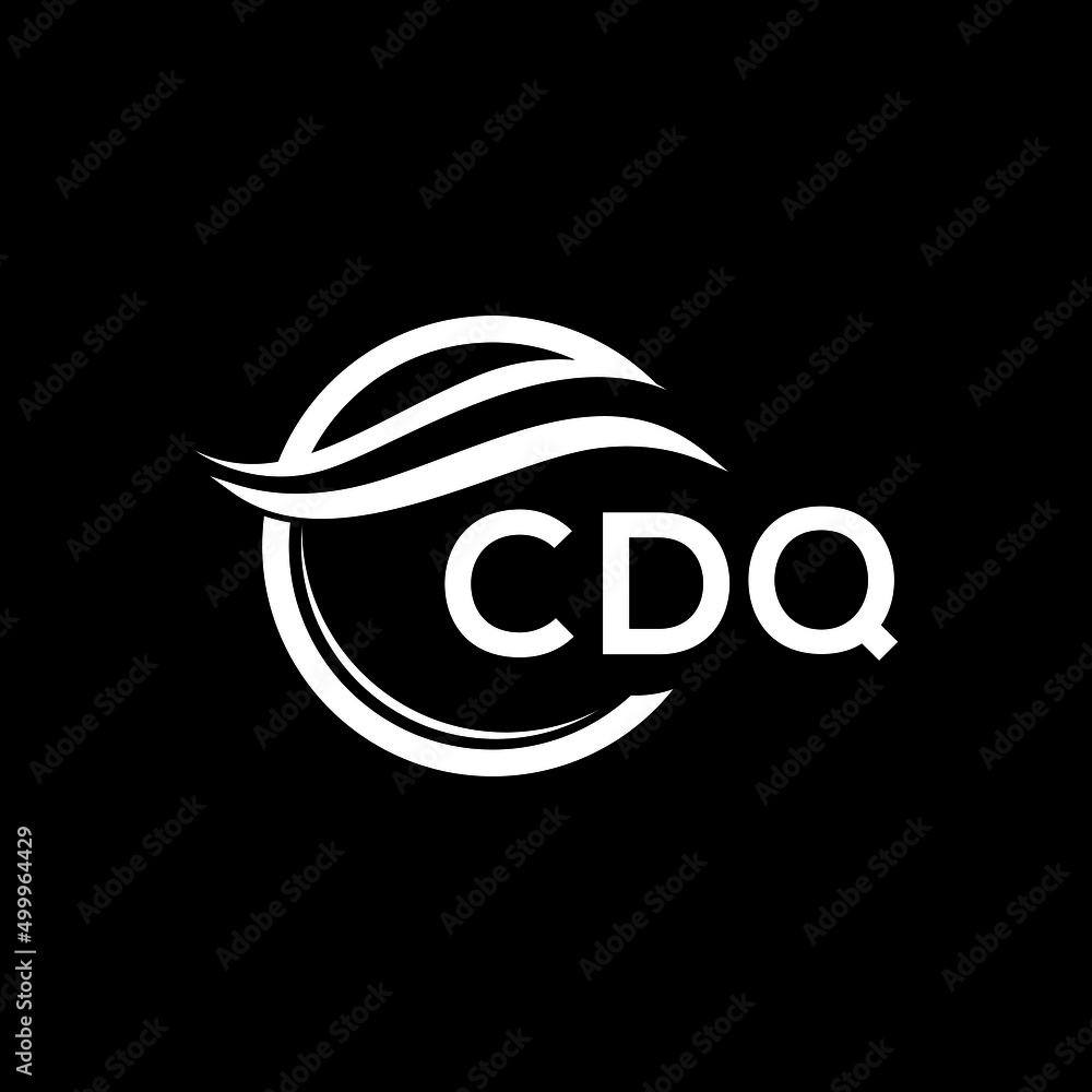 CDQ letter logo design on black background. CDQ creative initials letter logo concept. CDQ letter design. CDQ letter logo design on black background. CDQ creative initials letter logo concept. CDQ letter design.