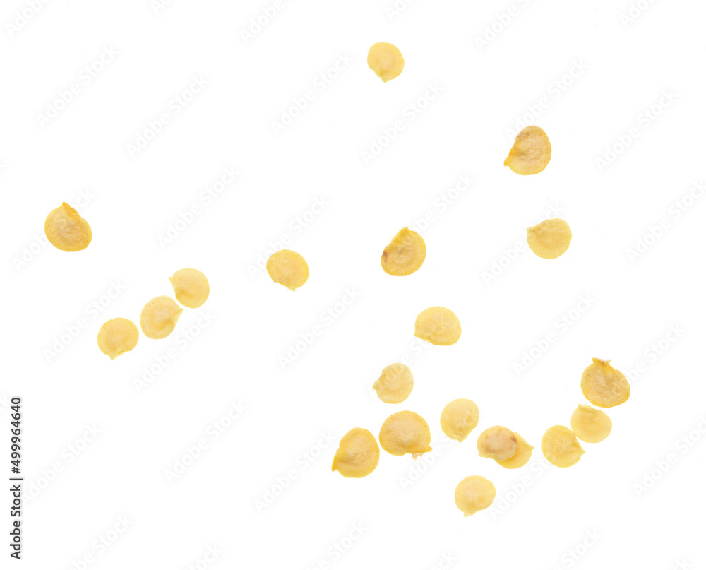 Paprika seeds isolated on white background. Paprika seeds isolated on white background.
