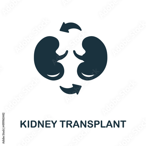 Kidney Transplant flat icon. Colored element sign from transplantation collection. Flat Kidney Transplant icon sign for web design, infographics and more.