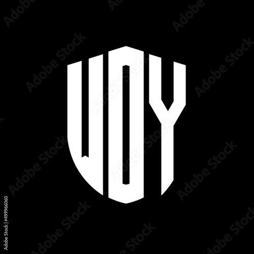 WOY letter logo design. WOY modern letter logo with black background. WOY creative  letter logo. simple and modern letter logo. vector logo modern alphabet font overlap style. Initial letters WOY  photo