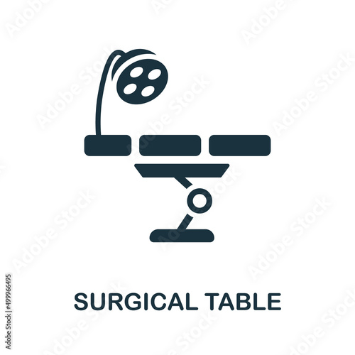Surgical Table flat icon. Colored element sign from transplantation collection. Flat Surgical Table icon sign for web design, infographics and more.