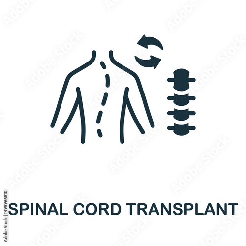 Spinal Cord Transplant flat icon. Colored element sign from transplantation collection. Flat Spinal Cord Transplant icon sign for web design, infographics and more.