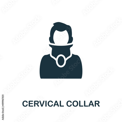 Cervical Collar icon. Monochrome simple Cervical Collar icon for templates, web design and infographics