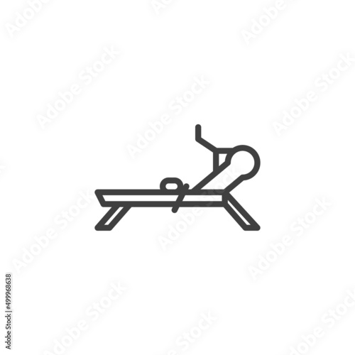 Rowing Machine line icon