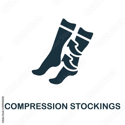 Compression Stockings icon. Monochrome simple Compression Stockings icon for templates, web design and infographics