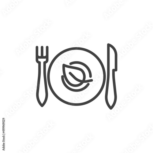 Healthy diet food line icon