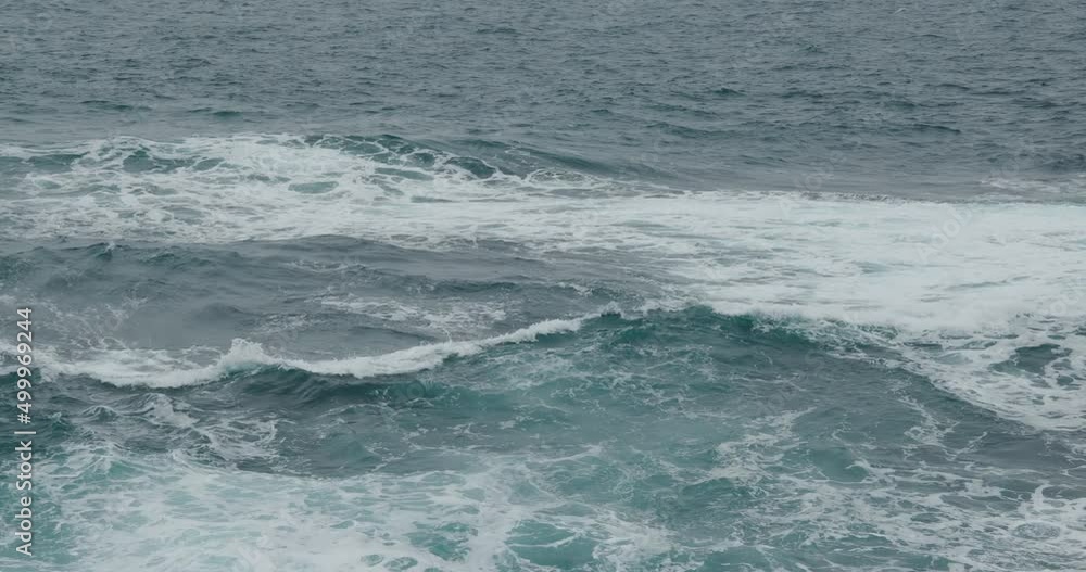 Sea ocean wave over the bay Sea ocean wave over the bay