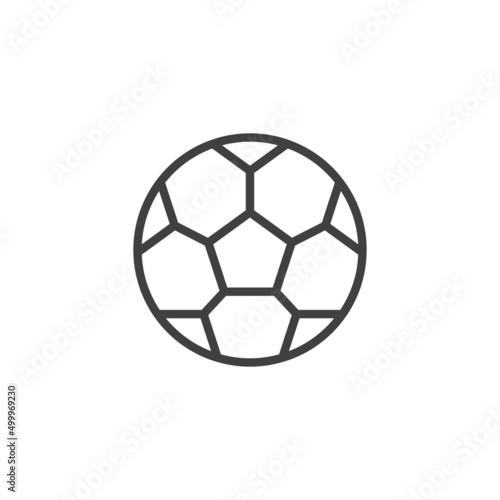 Football ball line icon