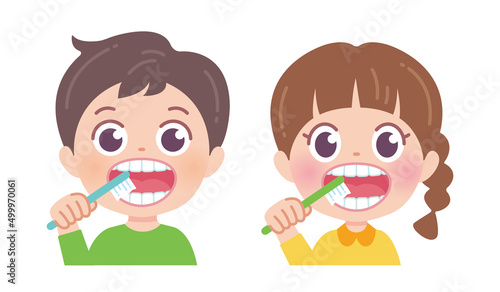 歯みがきする子供