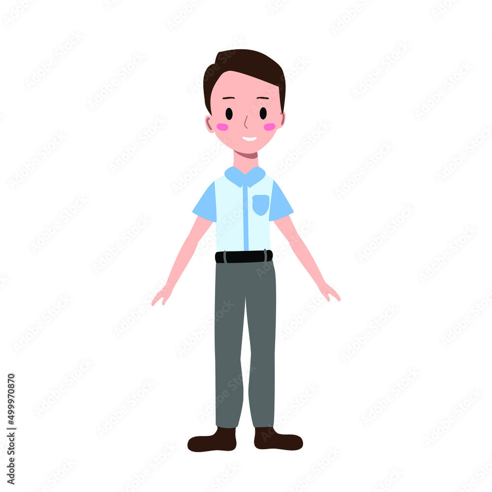 little boy on the white background little boy on the white background