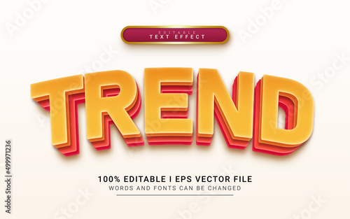 trend 3d style text effect