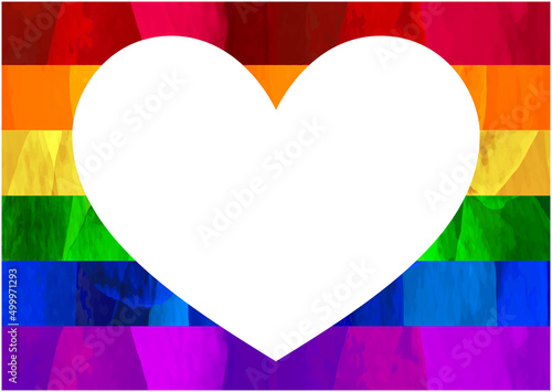 カラフルな虹色のイラスト、ハートの旗のフレーム、背景素材_LGBT_LGBTQ Free Download カラフルな虹色のイラスト、ハートの旗のフレーム、背景素材_LGBT_LGBTQ - GFXLoad