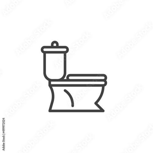 Toilet bowl line icon