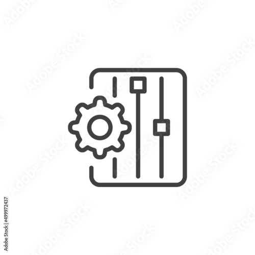 Settings mixer line icon