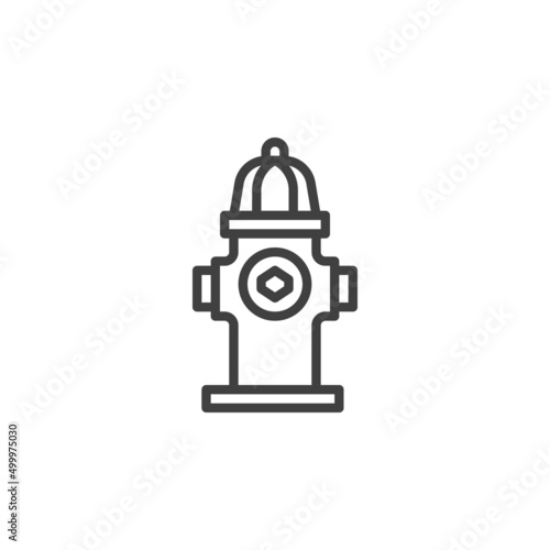Fire hydrant line icon