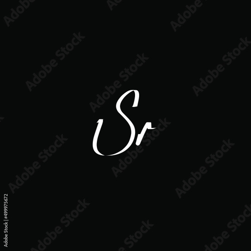 Initial Letter Sr Logo - Handwritten Signature Logo