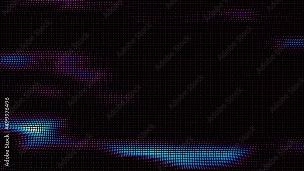 Looped waves of colorful points. Digital data splash of point array. Futuristic smooth glitch UI element Looped waves of colorful points. Digital data splash of point array. Futuristic smooth glitch UI element