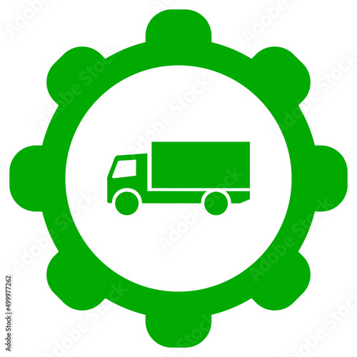 Lastkraftwagen und Zahnrad