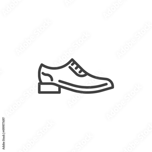 Men's shoes line icon