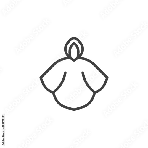 Raincoat line icon