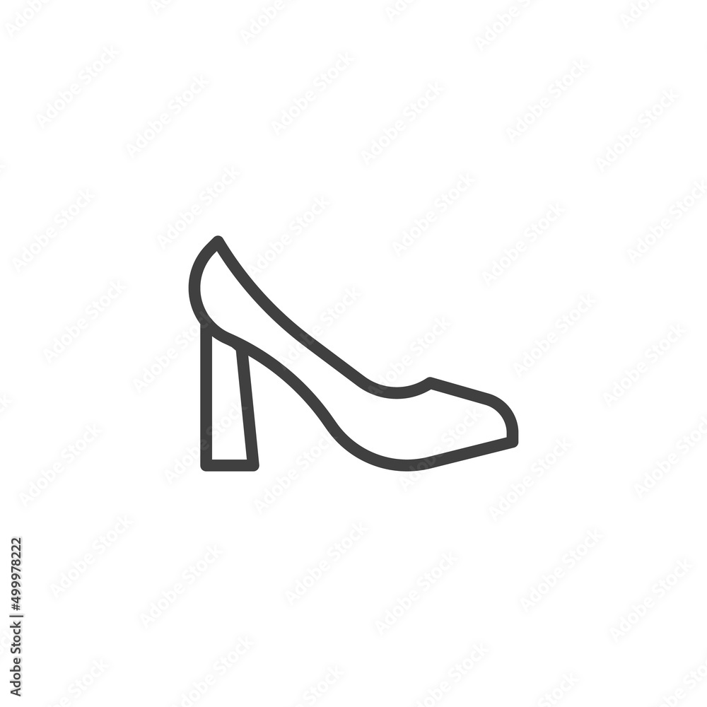Fototapeta premium High heels line icon