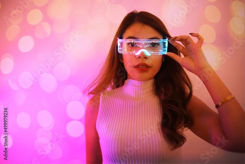 portrait of a woman in glasses