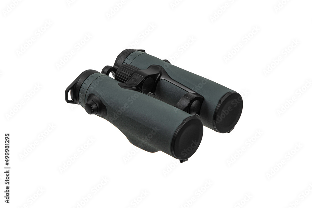 Modern binoculars. An optical instrument for observation at long distances. Isolate on a white back. Modern binoculars. An optical instrument for observation at long distances. Isolate on a white back.