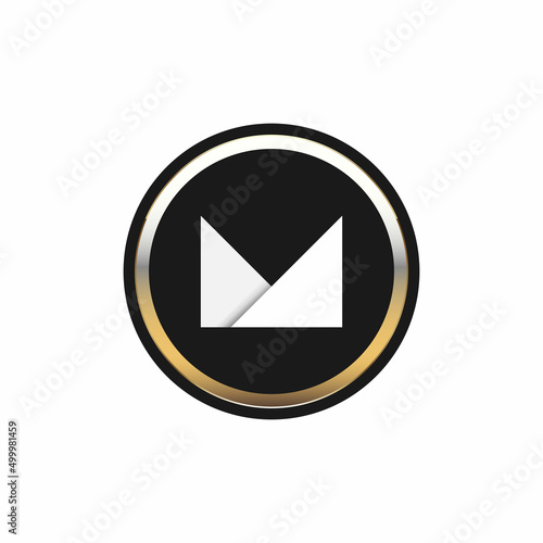 Free Download Letter M logo design with gold ring background  - GFXLoad