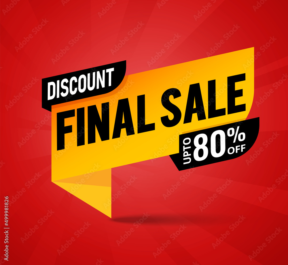 Sale banner template design, Final sale special offer. 