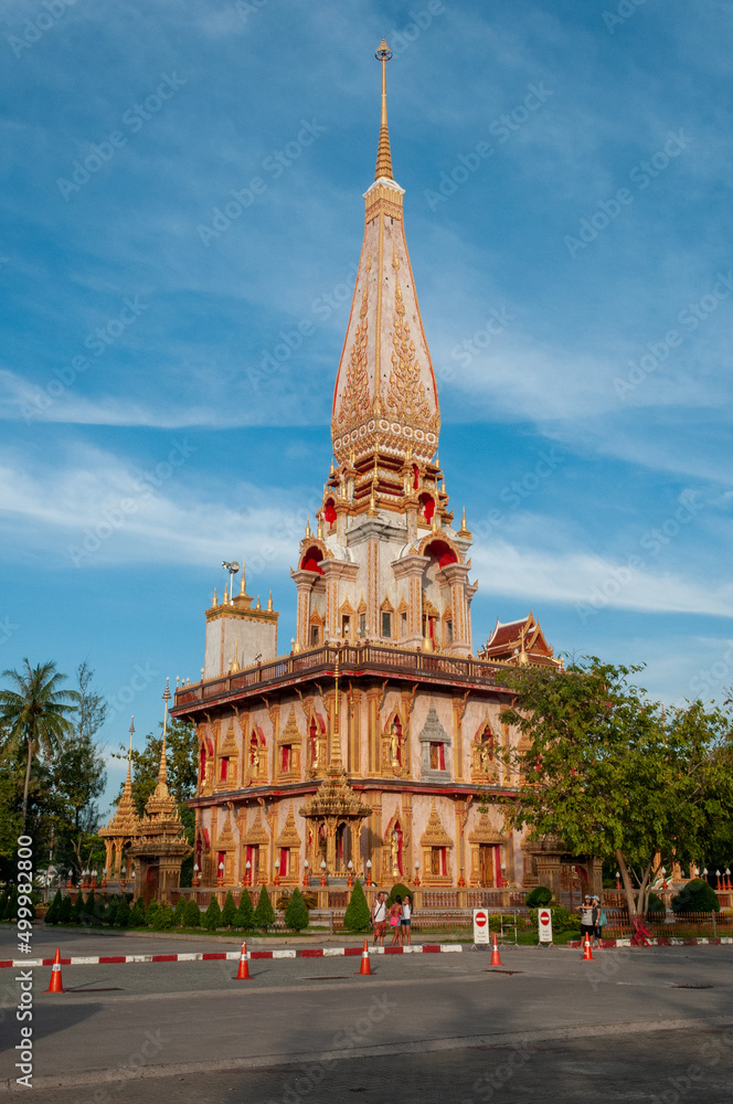 Impressive buddhist temple in Phuket Thailand