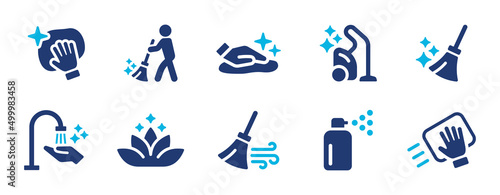 Fotografia Cleaning icon set